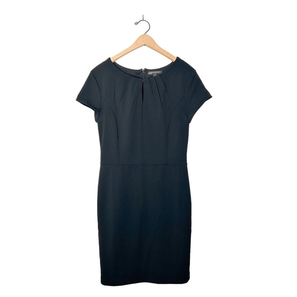 Banana Republic‎ Classic Black Business Casual Career Sheath Mini Dress 6